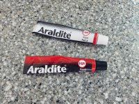 Product Araldite - Obtained from Amazon, about $11 for one package.